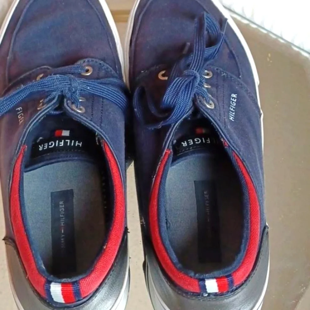 Tommy‎ Hilfiger Y2K Mens Canvas Blue Deck Shoes sz 10 M